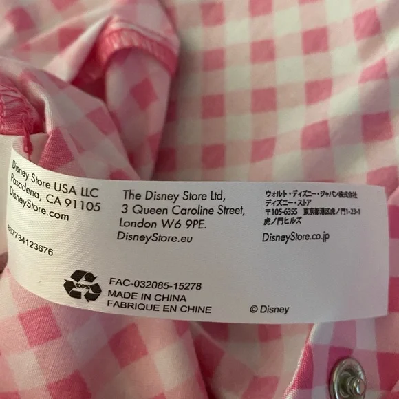 Disney Store Minnie Mouse Pink Gingham Jumpsuit - Picture 8 of 8